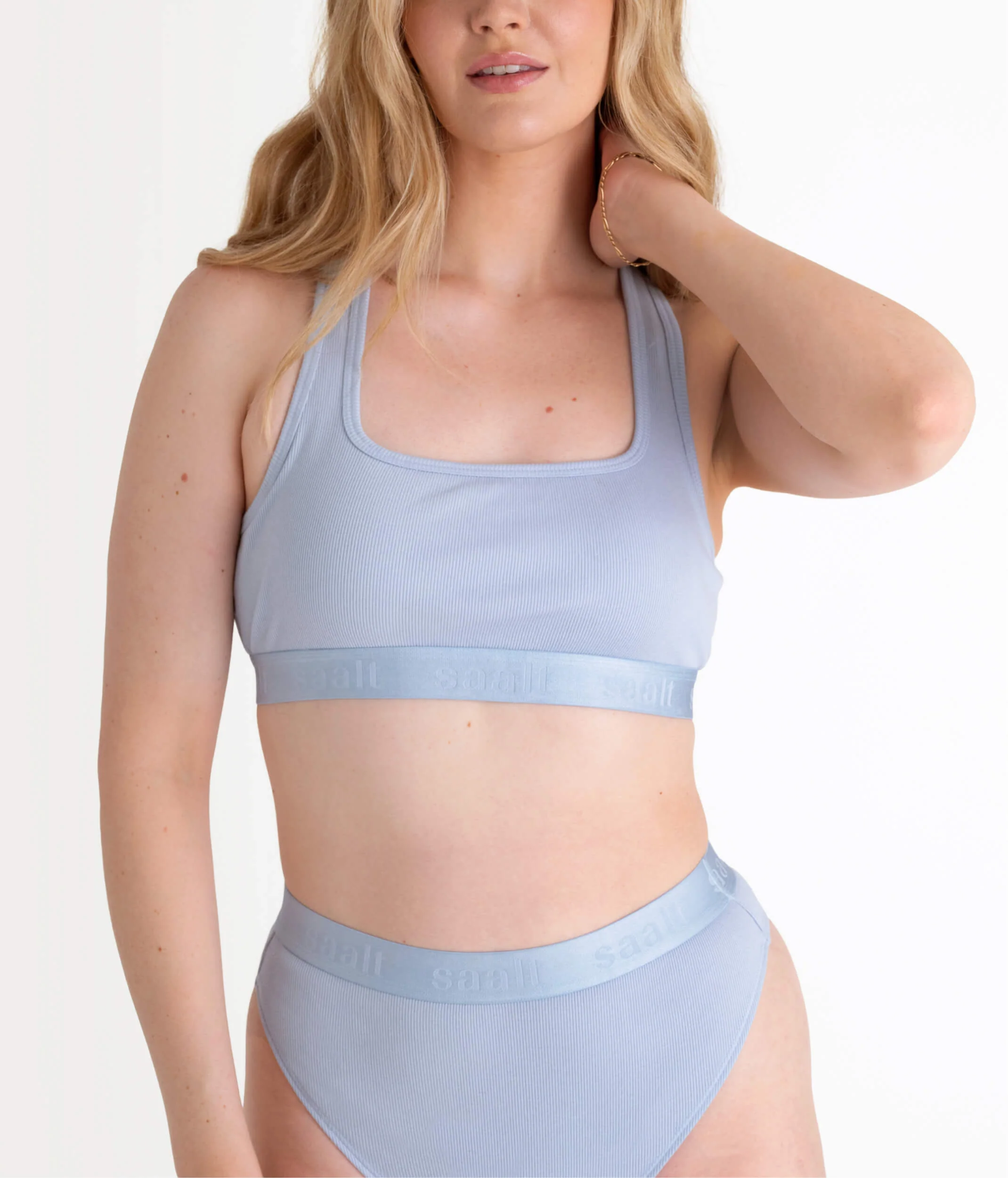 Cotton Rib Square Neck Bralette - Image 9