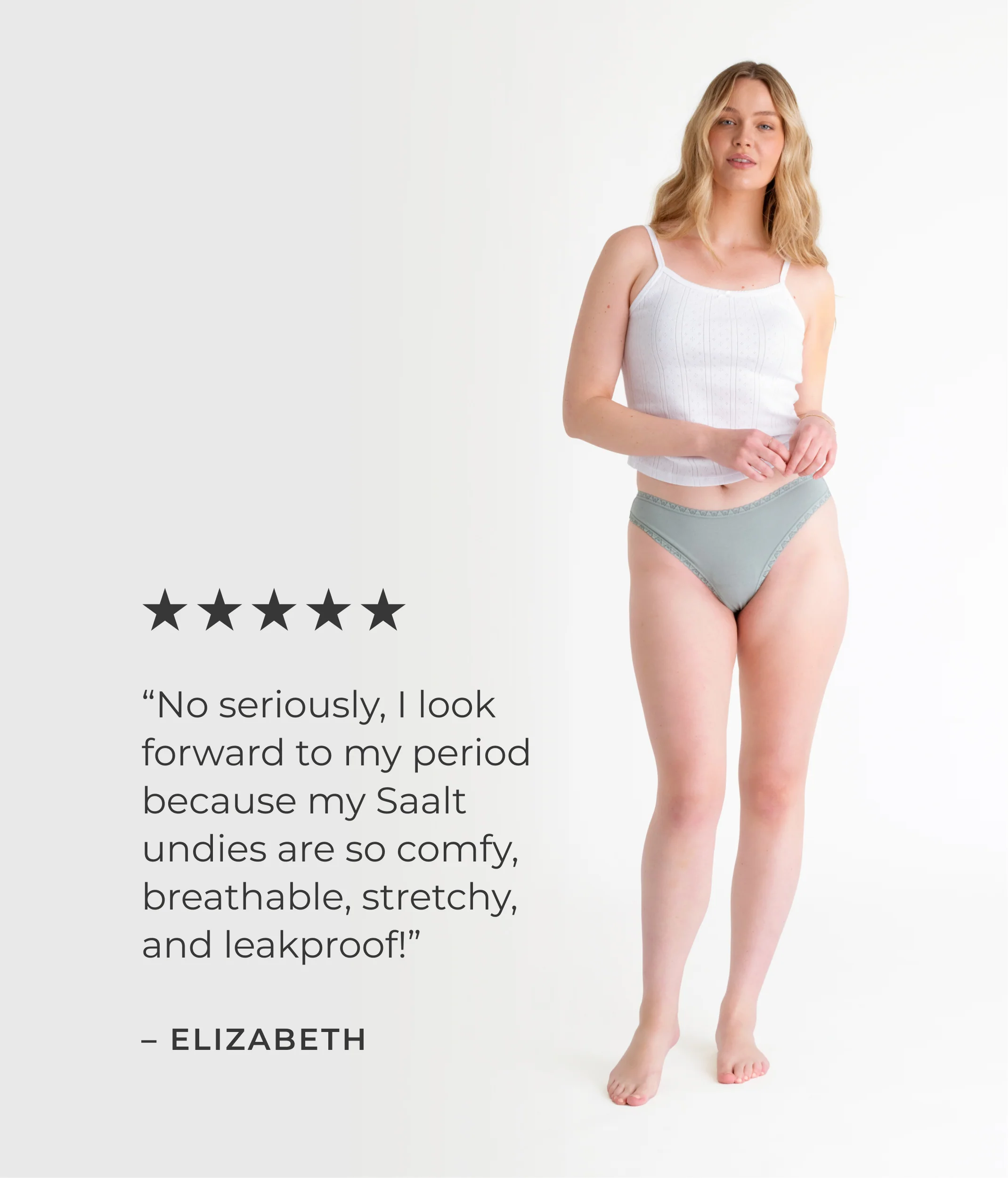 Leakproof Cotton Lace Trim Thong - Image 9