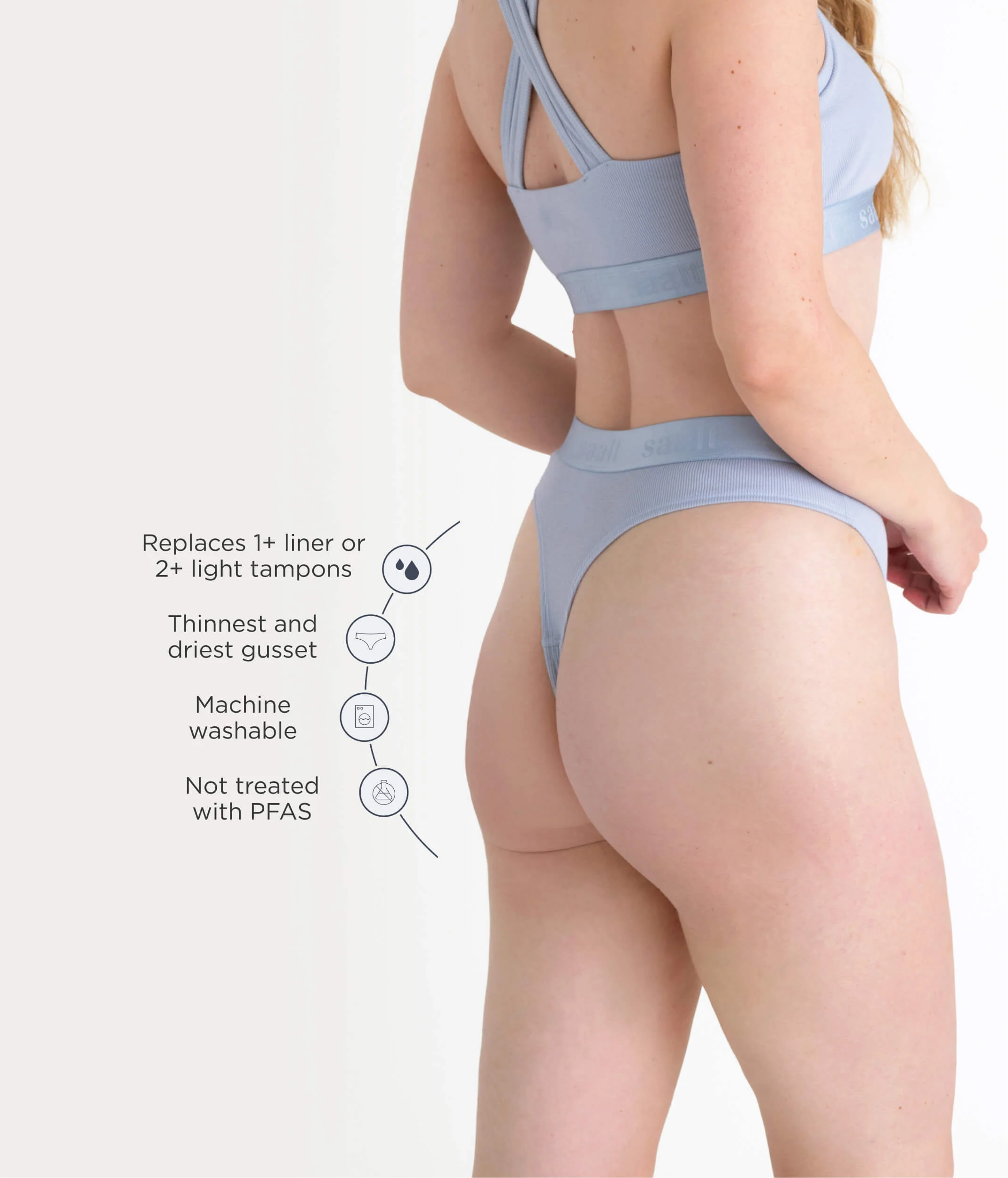 Leakproof Cotton Rib High Rise Thong - Image 14